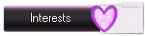 A button that links to the "Interests" page. There is a small graphic of a folder with a heart to the right side of it.